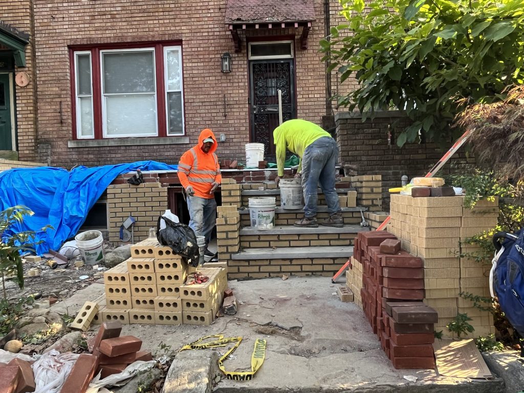 Parapet masonry repair and waterproofing in Brooklyn