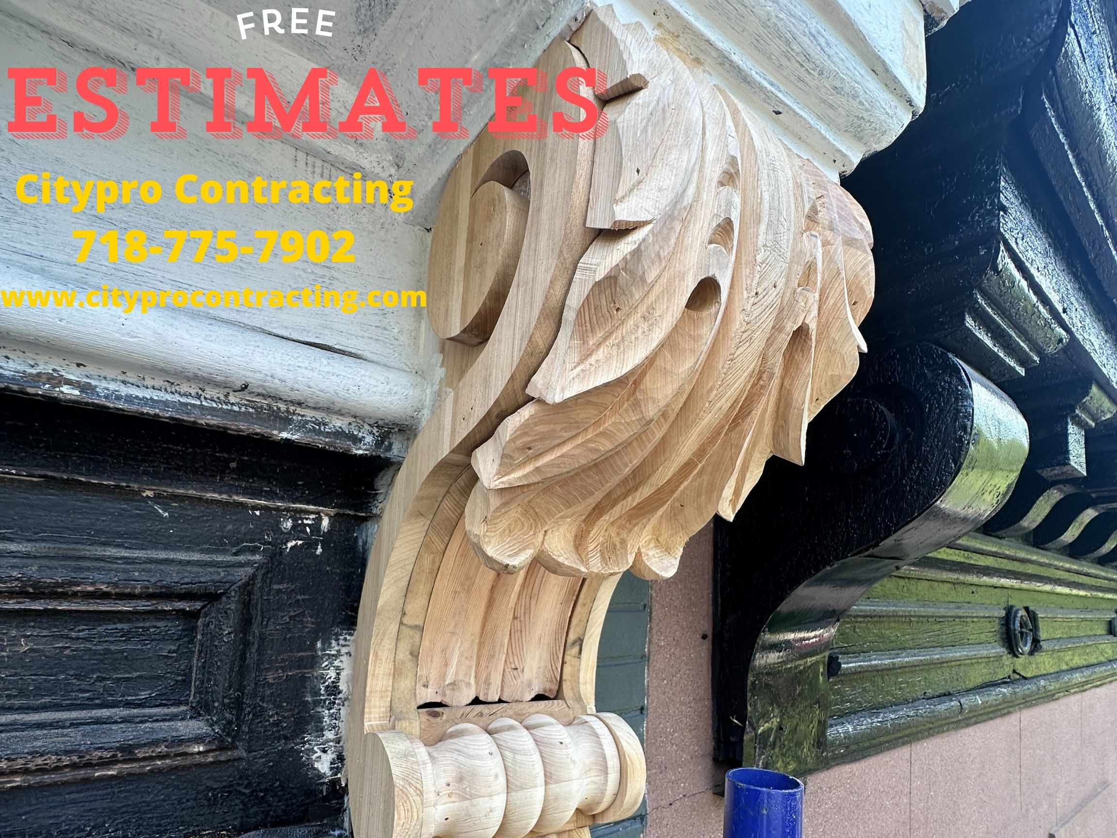 Cornice repair and painting